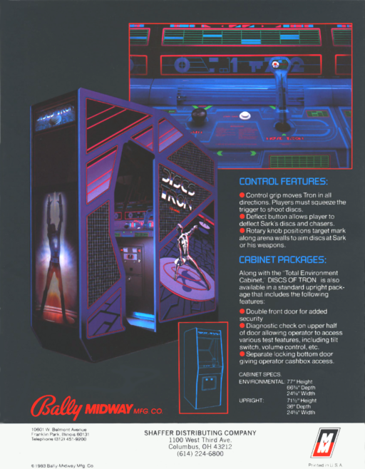 Discs of Tron (Upright alternate) Arcade Game Cover